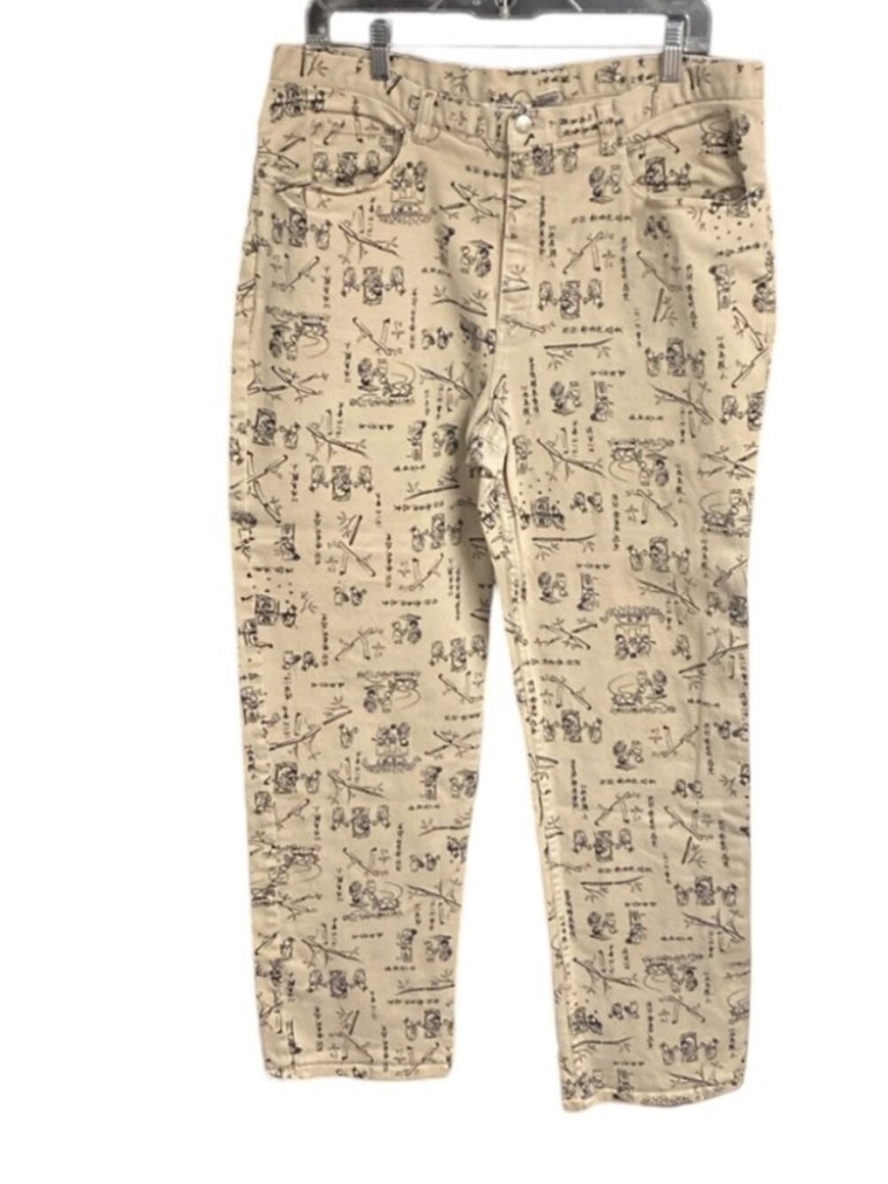 Vintage Chico's Beige Print Jeans